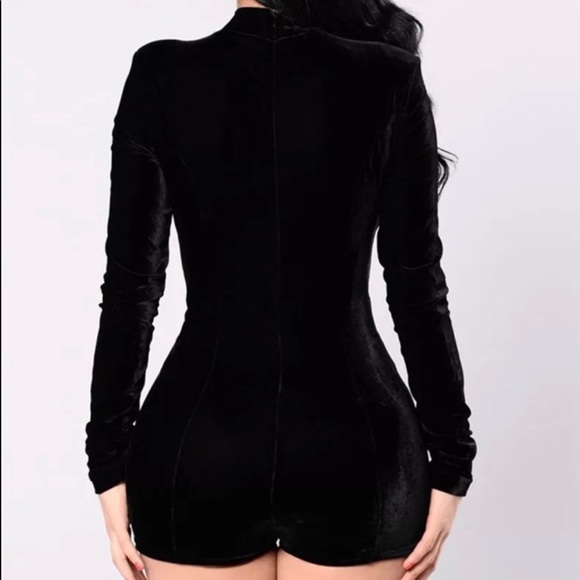 Velvet  Bodysuit Jumpsuit - Picture 4 of 5